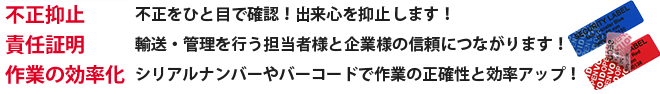 不正抑止・責任証明・作業の効率化